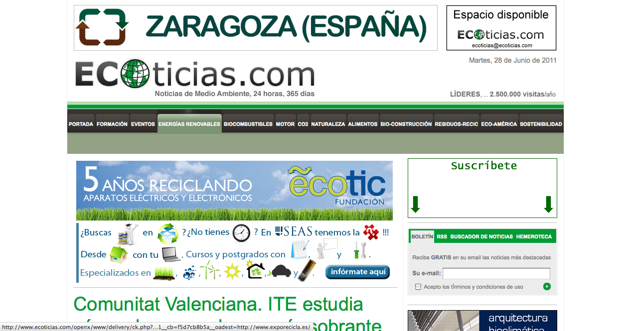 Comunitat Valenciana. ITE estudia cómo almacenar la energía sobrante de la generación eólica | Recurso educativo 33777