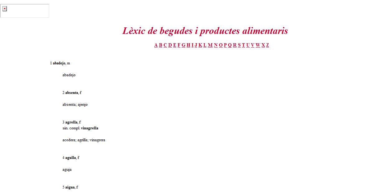 Lèxic de begudes i productes alimentaris | Recurso educativo 34694