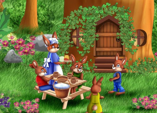 Puzzle Nivel 5: Familia Conejo | Recurso educativo 35020