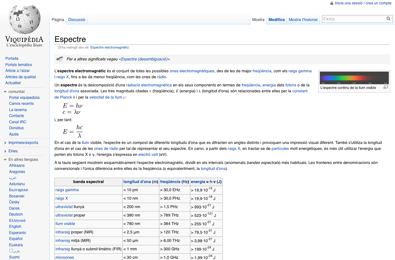 Espectre | Recurso educativo 36385