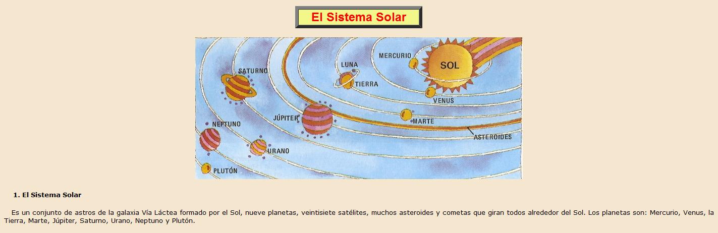El Sistema Solar | Recurso educativo 37228