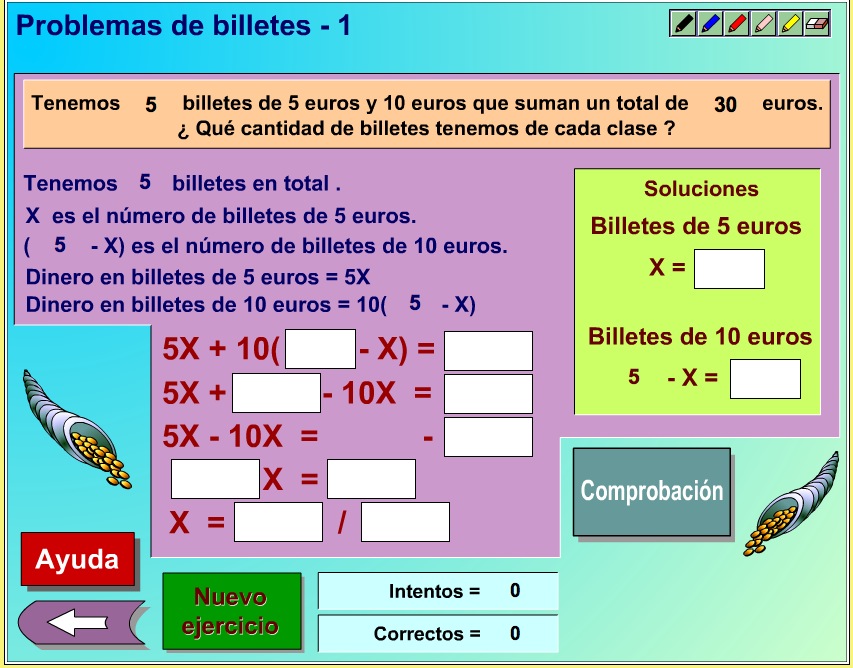 Problemas de billetes | Recurso educativo 37297