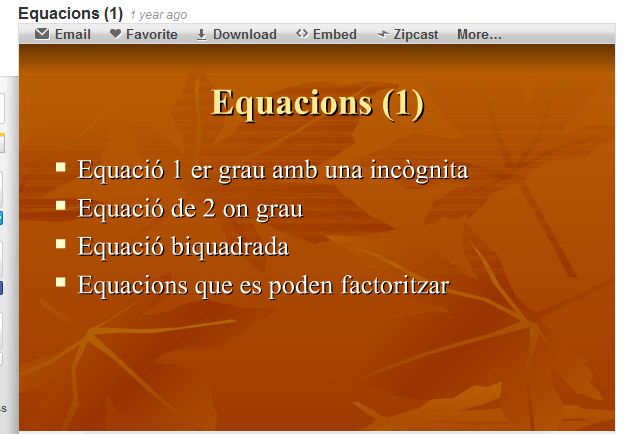 Equacions | Recurso educativo 37633