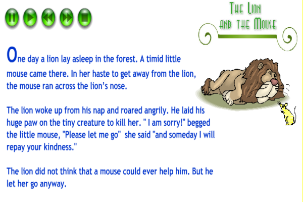 Story: The lion and the mouse | Recurso educativo 37860