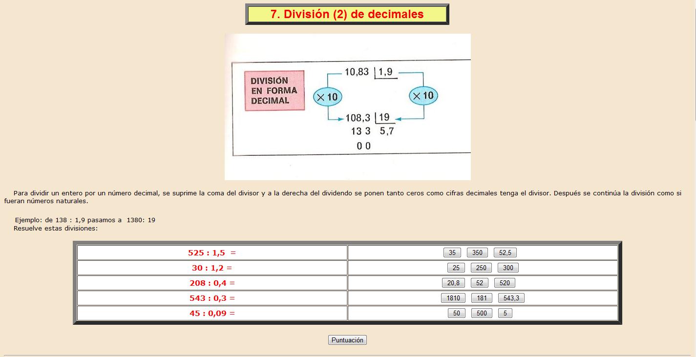 División de decimales (2) | Recurso educativo 37994
