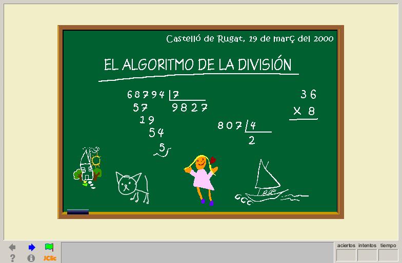 Algoritmo de la división. | Recurso educativo 40393