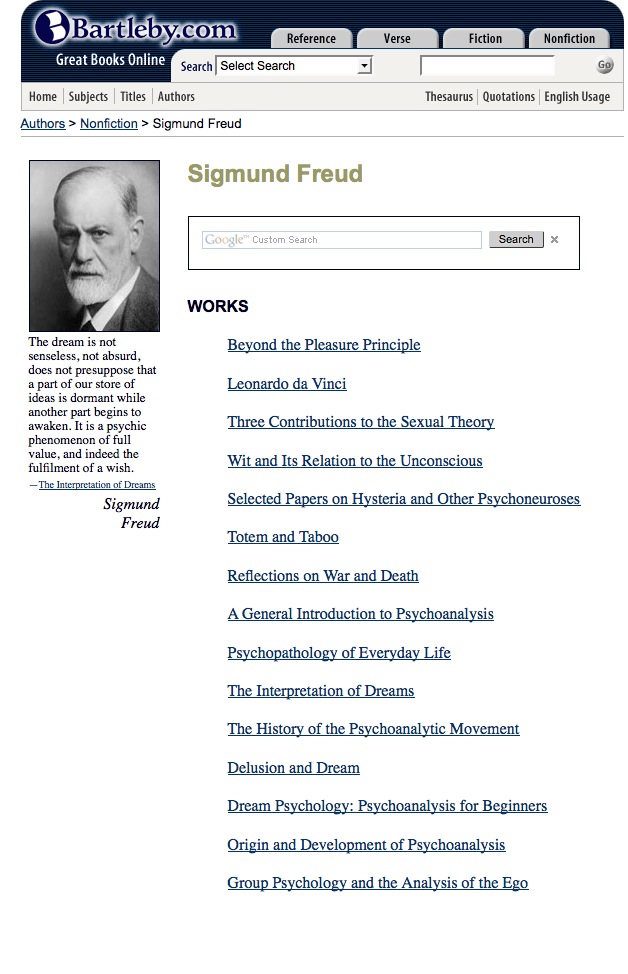 Sigmund Freud's Works | Recurso educativo 42413