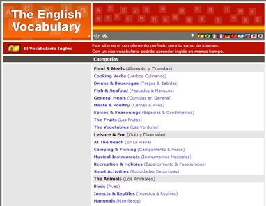 Website: The English vocabulary | Recurso educativo 48422
