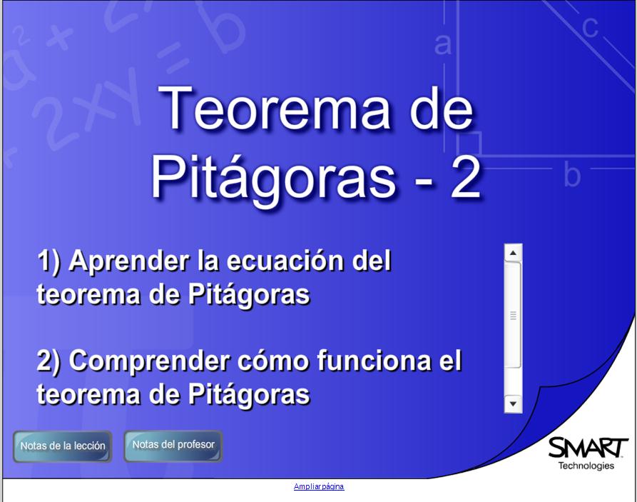 Teorema de Pitágoras | Recurso educativo 49207