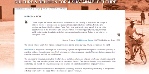 Culture and religion for a sustainable future | Recurso educativo 49352