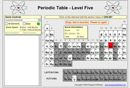 Game: Periodic table | Recurso educativo 49671