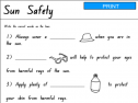 Sun safety worksheet | Recurso educativo 54771