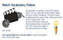 Website: Vocabulary videos | Recurso educativo 60195