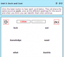 Similar sounds exercise: Sock and coat | Recurso educativo 61362