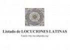 Listado de locuciones latinas | Recurso educativo 69604