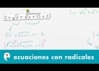 Ecuaciones con radicales (ejercicio) | Recurso educativo 109931