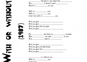 Listening: U2 - With our without you - Kids Love English | Recurso educativo 112225