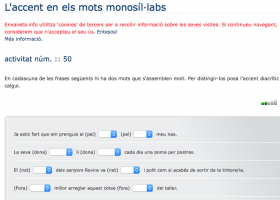 L'accent en els mots monosíl·labs | Recurso educativo 743011