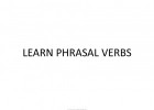 LEARN AND PLAY PHRASAL VERBS A20 SM | Recurso educativo 766747