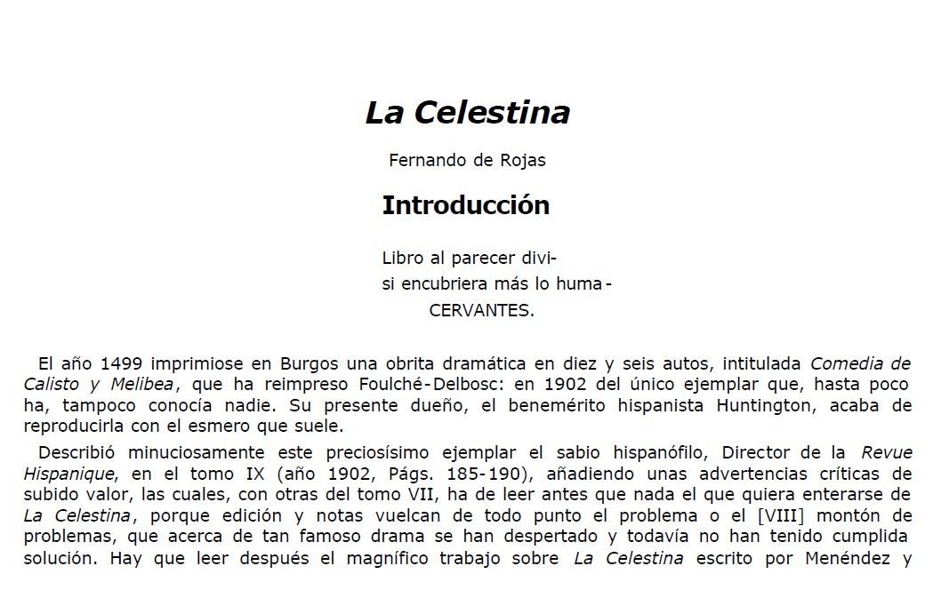 La Celestina | Recurso educativo 43448