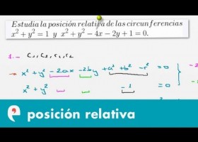 Cónicas: posiciones relativas de dos circunferencias (ejercicio 3) | Recurso educativo 109274