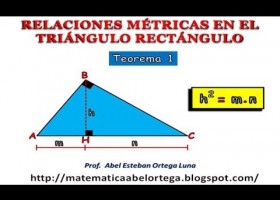 RELACIONES MÉTRICAS EN EL TRIÁNGULO RECTÁNGULO: TEOREMA 1 | Recurso educativo 731630