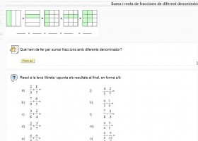 Suma i resta de fraccions de diferent denomindor | Recurso educativo 738592