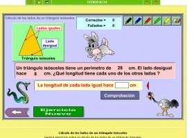 Càlcul dels costats d'un un triangle | Recurso educativo 774900