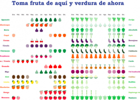 Pòster-calendari de fruites i verdures. | Recurso educativo 785427